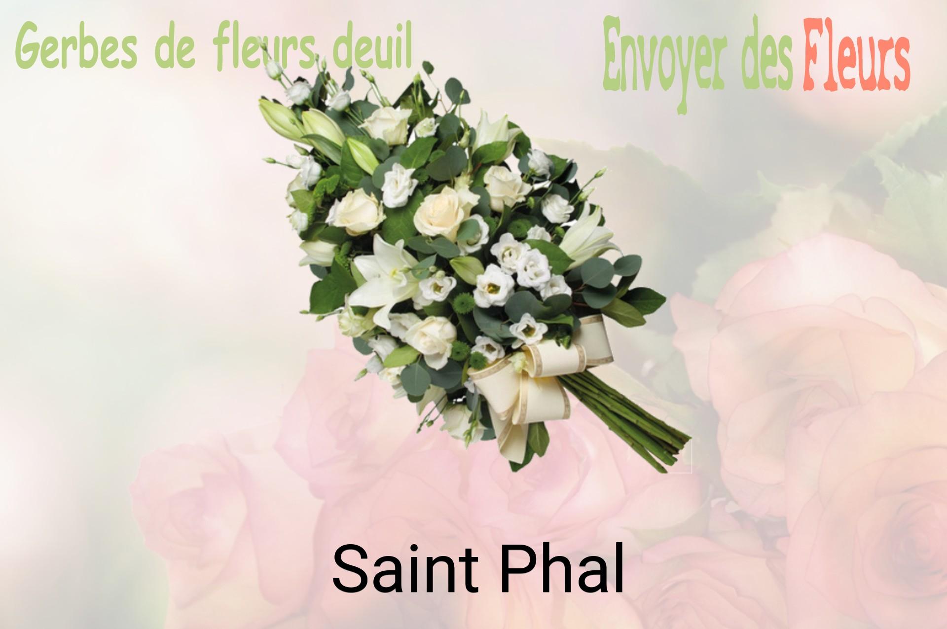 Gerbe de fleurs de deuil livrée à Saint-Phal